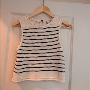 Elegant Striped Knit Tank Top